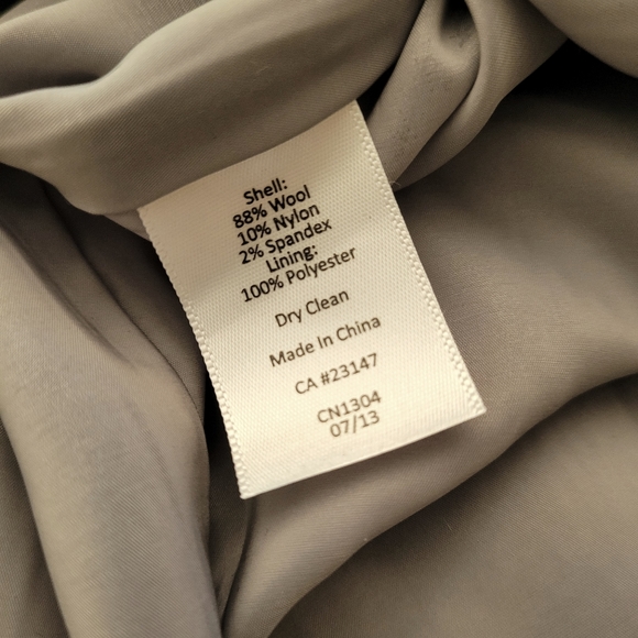 Talbots gray scroll print stretch wool dress 8 - Picture 14 of 14